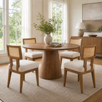 Cane Back Dining Chairs, Set of 2