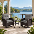 Outdoor Swivel Rocking Chairs, Set of 2 - lifestyle