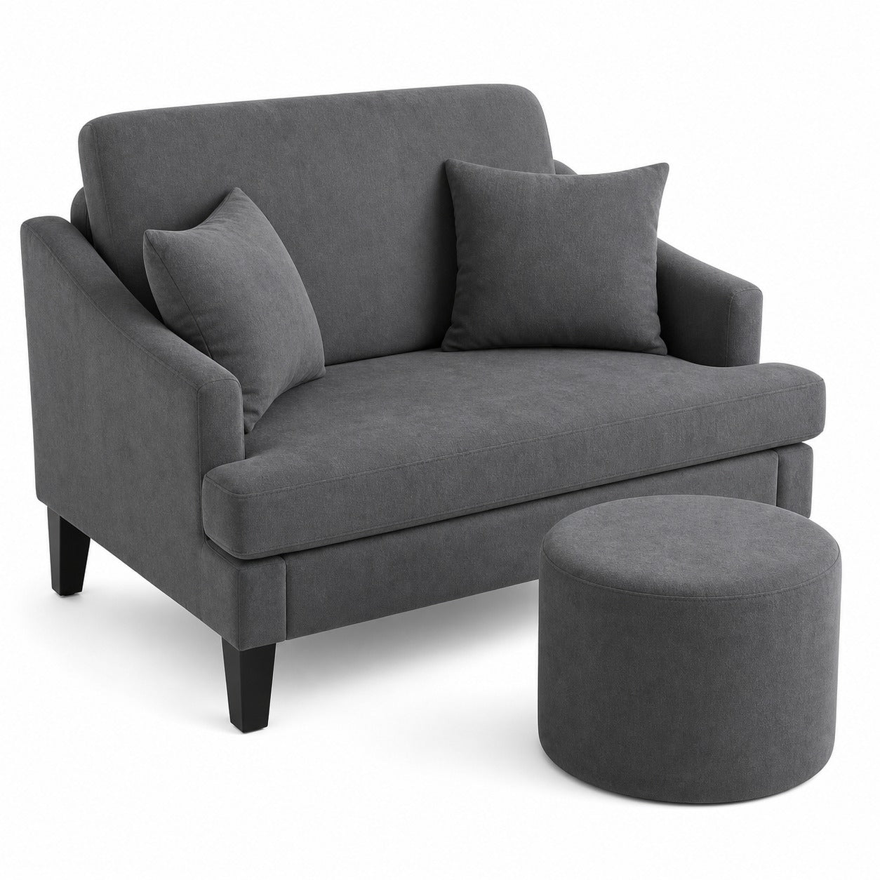 Oversized Upholstered Accent Chair - Gray