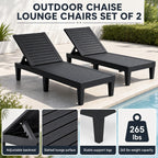 Adjustable Outdoor Chaise Lounges, Set of 2 - details