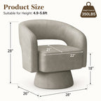 360 Swivel Barrel Chair - dimensions