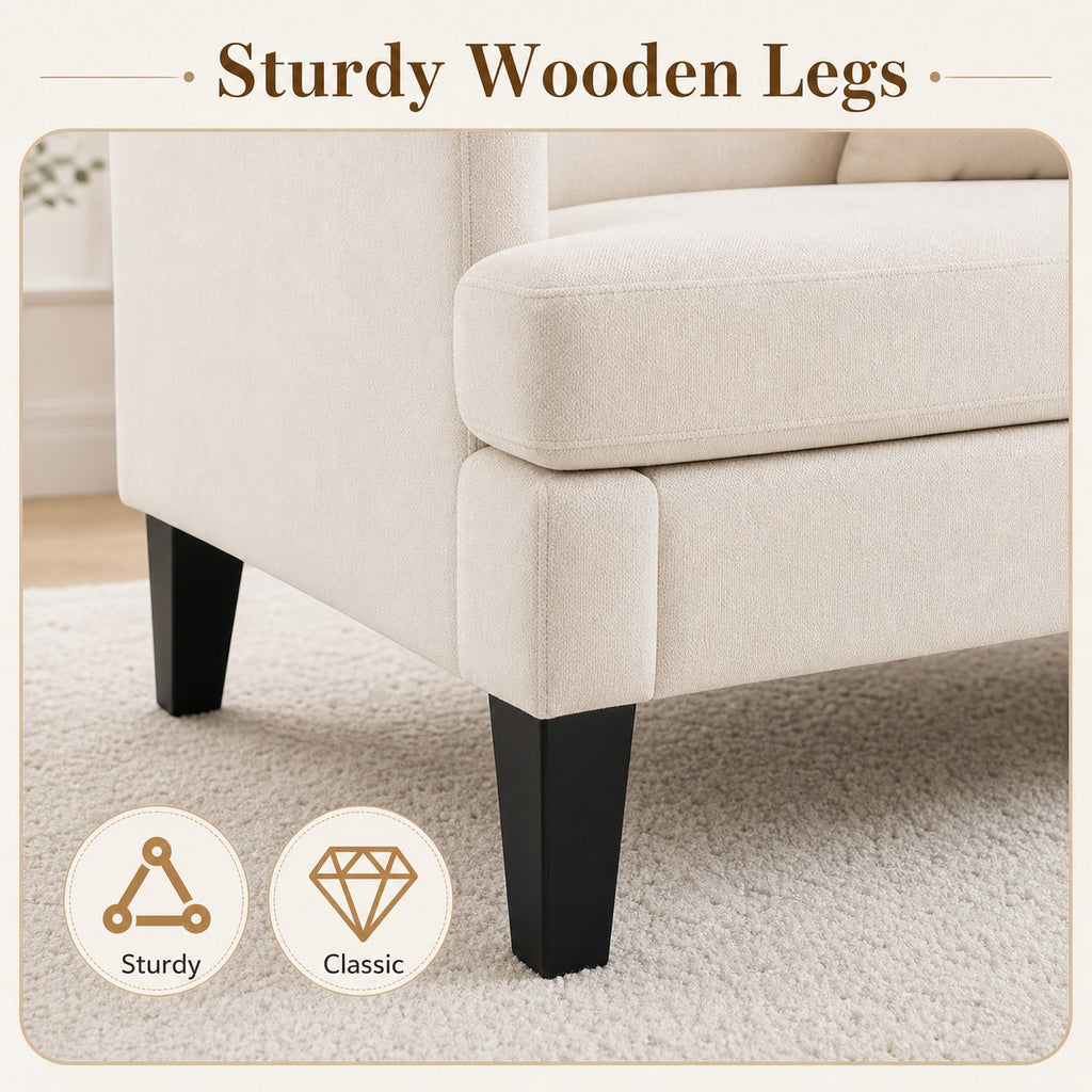 Oversized Upholstered Accent Chair - details