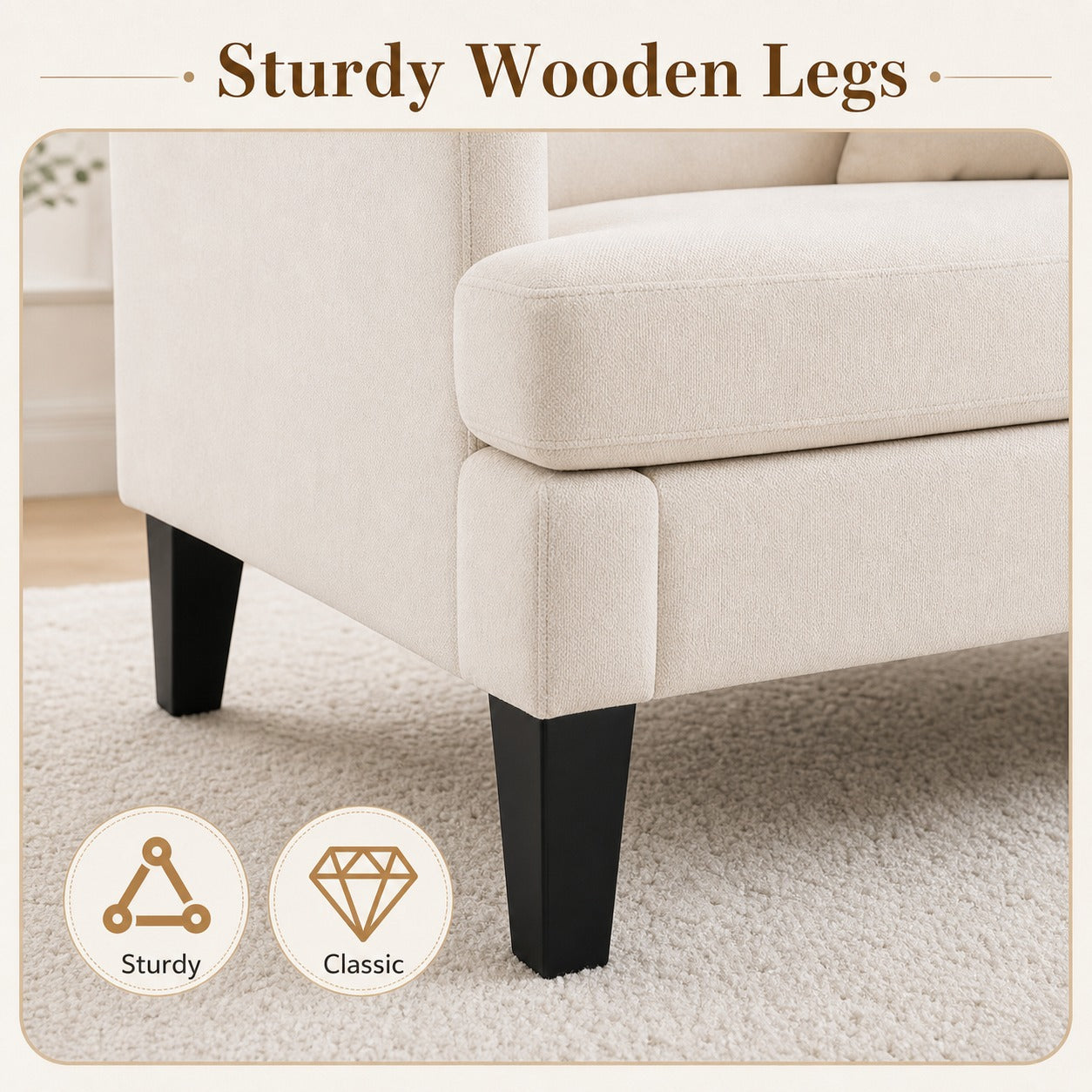 Oversized Upholstered Accent Chair - details