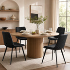 Quilted Faux Leather Dining Chairs, Set of 4 - lifestyle