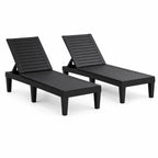 Adjustable Outdoor Chaise Lounges, Set of 2