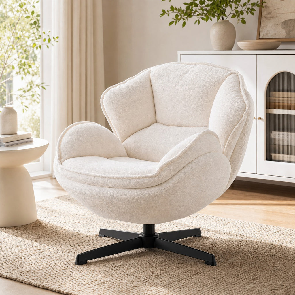 Tufted Swivel Recliner Lounge Chair - lifestyle