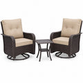 Outdoor Swivel Rocking Chairs, Set of 2