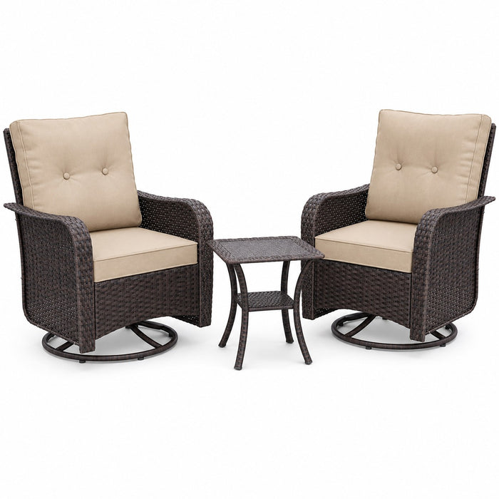 Outdoor Swivel Rocking Chairs, Set of 2