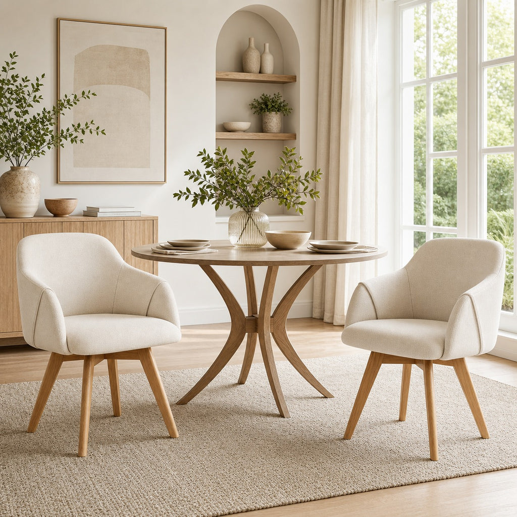 360 Swivel Dining Armchairs, Set of 2 - lifestyle