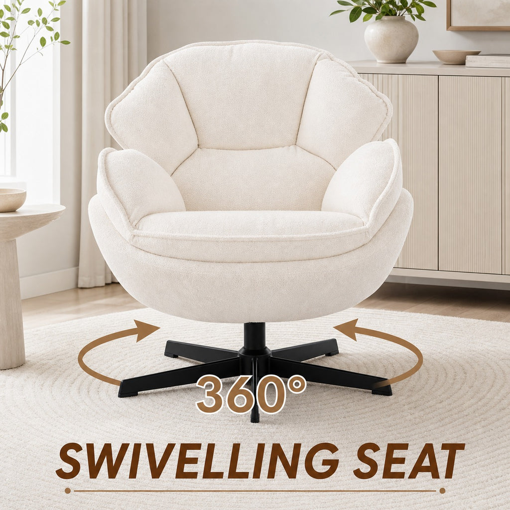 Tufted Swivel Recliner Lounge Chair - details