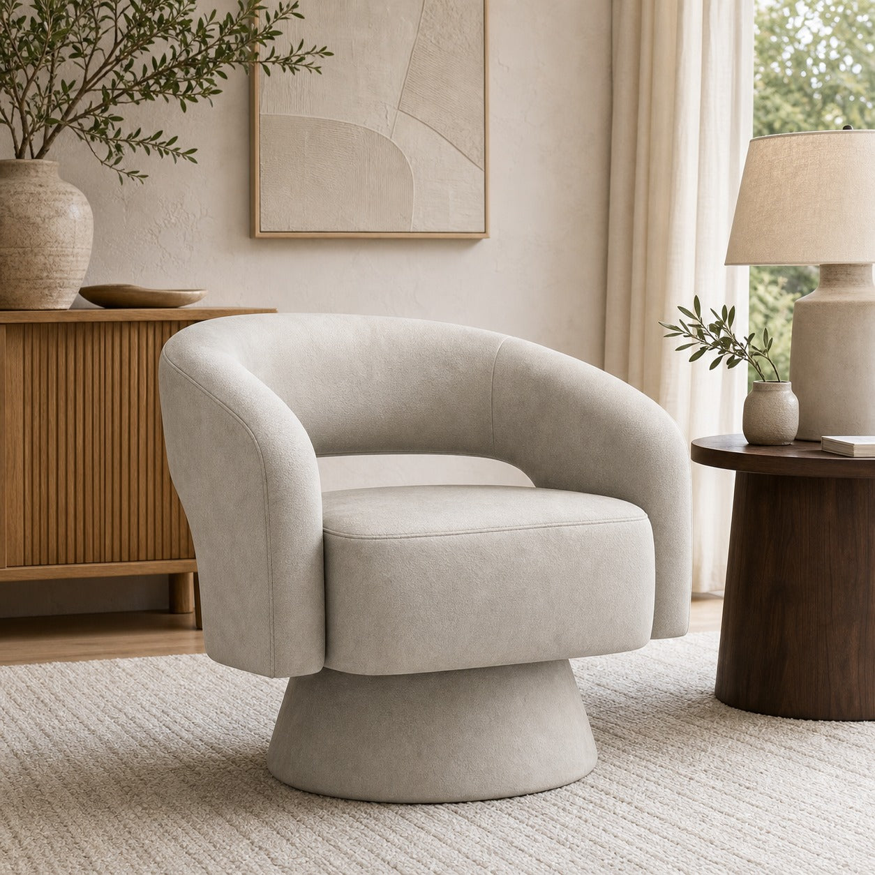360 Swivel Barrel Chair - lifestyle
